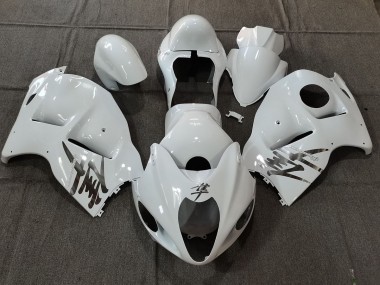 Stile Bianco Lucido OEM Con Decalcomanie Argento 1997-2007 Suzuki GSXR 1300 Carene Moto