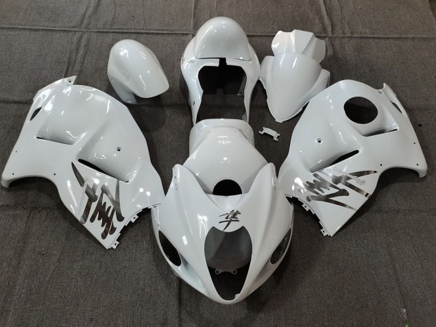 Stile Bianco Lucido OEM Con Decalcomanie Argento 1997-2007 Suzuki GSXR 1300 Carene Moto Stile Bianco Lucido OEM Con Decalcomanie Argento 1997-2007 Suzuki GSXR 1300 Carene Moto
