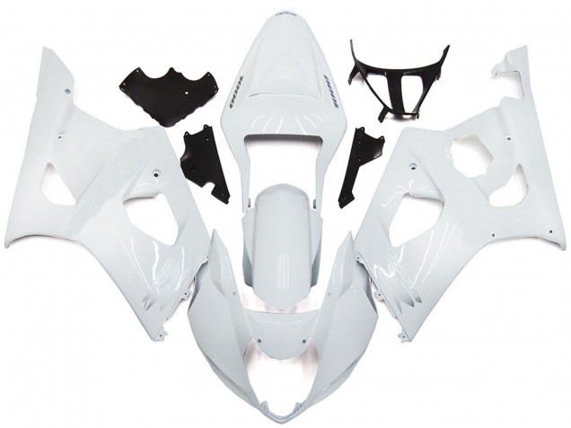 Stile Bianco Lucido Semplice 2003-2004 Suzuki GSXR 1000 Carene Moto Stile Bianco Lucido Semplice 2003-2004 Suzuki GSXR 1000 Carene Moto