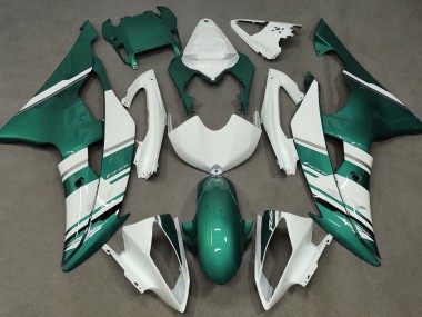 Stile Bianco Lucido & Verde Schiuma Di Mare OEM 2008-2016 Yamaha R6 Carene Moto