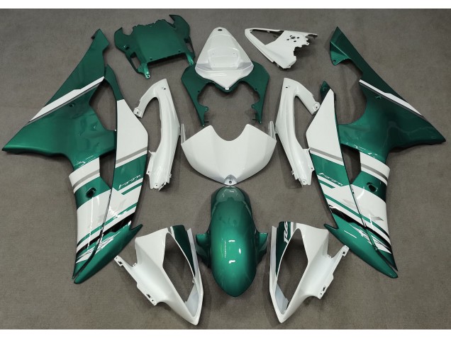 Stile Bianco Lucido & Verde Schiuma Di Mare OEM 2008-2016 Yamaha R6 Carene Moto Stile Bianco Lucido & Verde Schiuma Di Mare OEM 2008-2016 Yamaha R6 Carene Moto