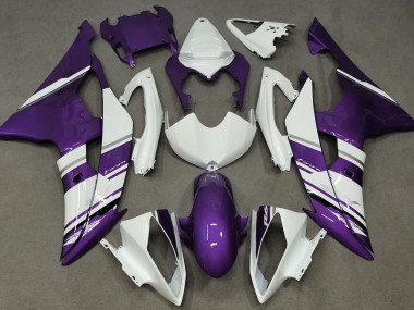 Stile Bianco Lucido & Viola OEM 2008-2016 Yamaha R6 Carene Moto