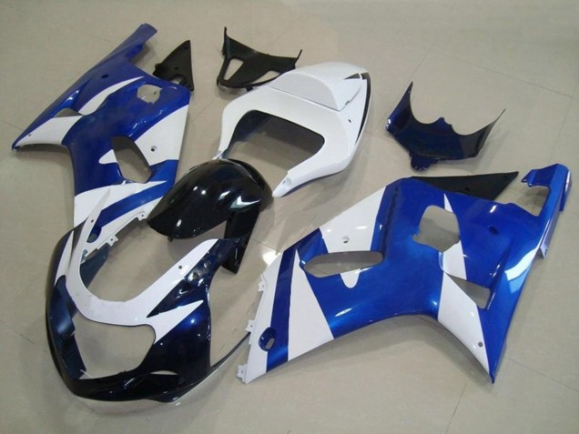 Stile Blu & Bianco OEM 2001-2003 Suzuki GSXR 600-750 Carene Moto Stile Blu & Bianco OEM 2001-2003 Suzuki GSXR 600-750 Carene Moto