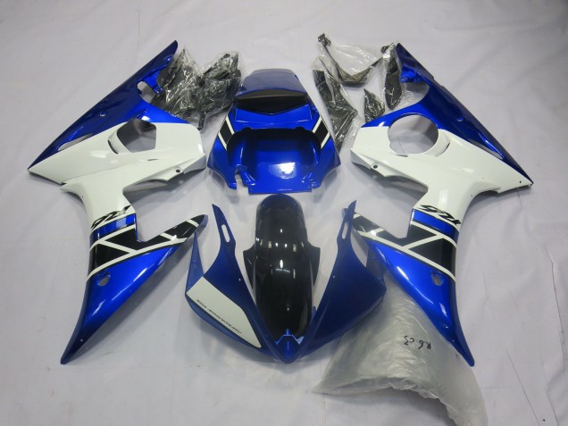 Stile Blu Bianco OEM 2003-2004 Yamaha R6 Carene Moto Stile Blu Bianco OEM 2003-2004 Yamaha R6 Carene Moto
