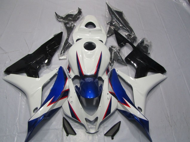 Stile Blu Bianco OEM 2007-2008 Honda CBR600RR Carene Moto Stile Blu Bianco OEM 2007-2008 Honda CBR600RR Carene Moto