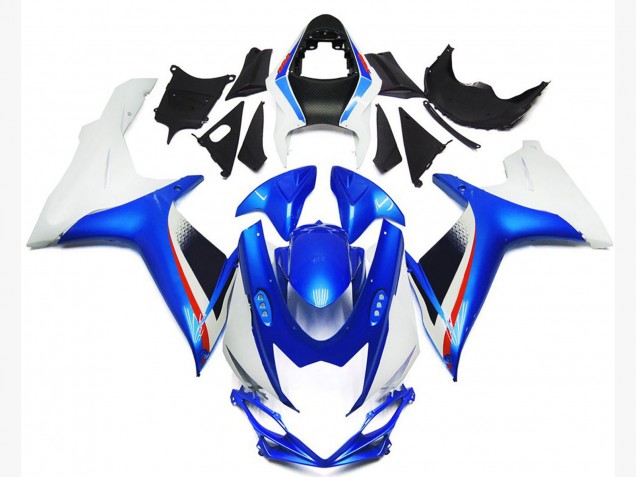 Stile Blu Intenso & Bianco Lucido 2011-2024 Suzuki GSXR 600-750 Carene Moto Stile Blu Intenso & Bianco Lucido 2011-2024 Suzuki GSXR 600-750 Carene Moto