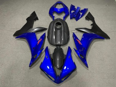 Stile Blu Lucido & Fibra Di Carbonio 2004-2006 Yamaha R1 Carene Moto