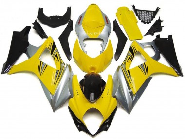 Stile Giallo & Argento OEM 2007-2008 Suzuki GSXR 1000 Carene Moto