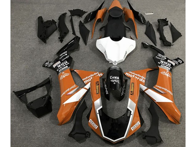 Stile Logo Arancione Lucido 2015-2019 Yamaha R1 Carene Moto Stile Logo Arancione Lucido 2015-2019 Yamaha R1 Carene Moto