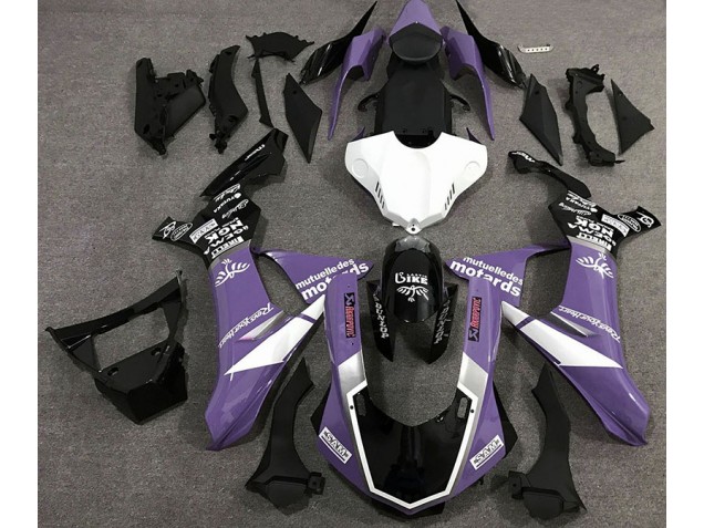 Stile Logo Viola Lucido 2015-2019 Yamaha R1 Carene Moto Stile Logo Viola Lucido 2015-2019 Yamaha R1 Carene Moto