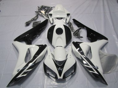 Stile OEM In Bianco & Nero Senza Decalcomanie 2006-2007 Honda CBR1000RR Carene Moto