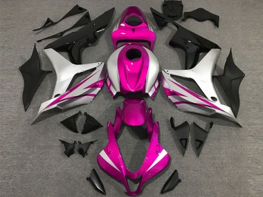 Stile OEM Rosa & Argento 2007-2008 Honda CBR600RR Carene Moto