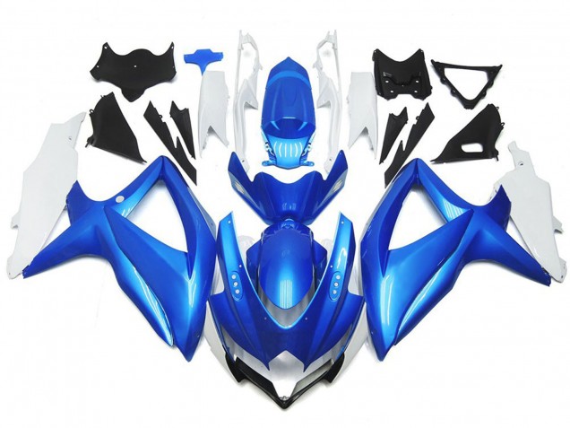 Stile Personalizzato Azzurro & Bianco 2008-2010 Suzuki GSXR 600-750 Carene Moto Stile Personalizzato Azzurro & Bianco 2008-2010 Suzuki GSXR 600-750 Carene Moto