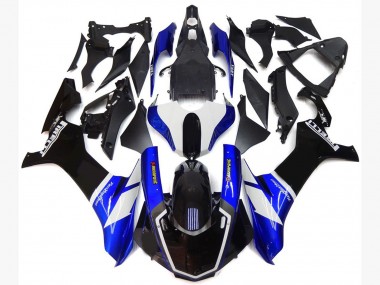 Stile Personalizzato Blu & Bianco 2015-2019 Yamaha R1 Carene Moto