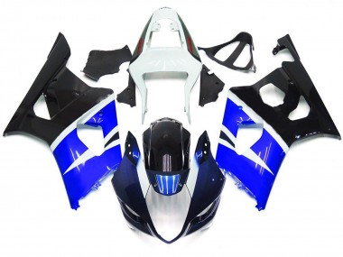 Stile Personalizzato Blu & Nero Lucido 2003-2004 Suzuki GSXR 1000 Carene Moto