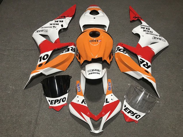 Stile Repsol Bianco 2007-2008 Honda CBR600RR Carene Moto Stile Repsol Bianco 2007-2008 Honda CBR600RR Carene Moto