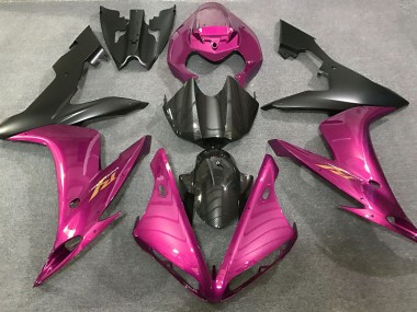 Stile Rosa Acceso & Fibra Di Carbonio 2004-2006 Yamaha R1 Carene Moto