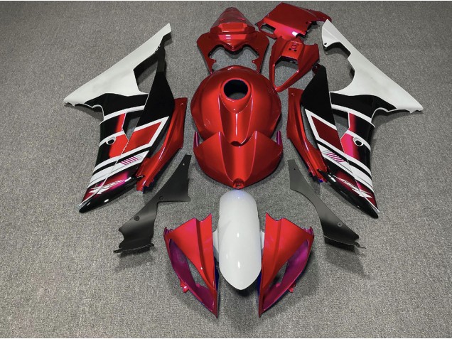 Stile Rosso Bianco & Nero OEM 2008-2016 Yamaha R6 Carene Moto Stile Rosso Bianco & Nero OEM 2008-2016 Yamaha R6 Carene Moto