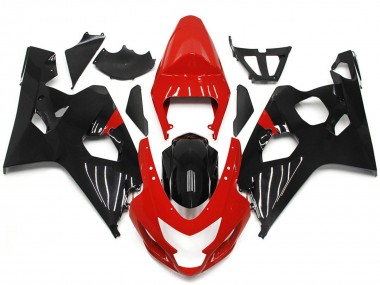 Stile Rosso & Nero Lucido 2004-2005 Suzuki GSXR 600-750 Carene Moto