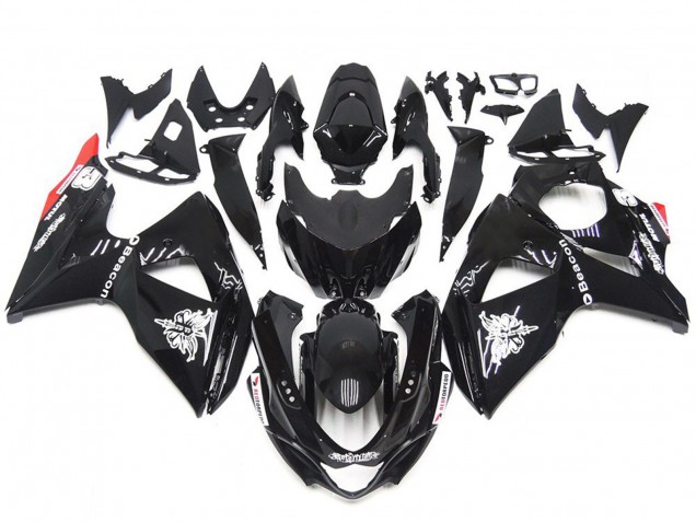 Stile Solido Nero Lucido Rosso 2009-2016 Suzuki GSXR 1000 Carene Moto Stile Solido Nero Lucido Rosso 2009-2016 Suzuki GSXR 1000 Carene Moto