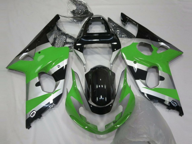 Stile Verde Argento OEM 2000-2002 Suzuki GSXR 1000 Carene Moto Stile Verde Argento OEM 2000-2002 Suzuki GSXR 1000 Carene Moto