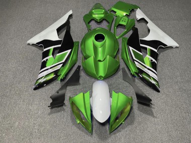 Stile Verde Bianco & Nero OEM 2008-2016 Yamaha R6 Carene Moto