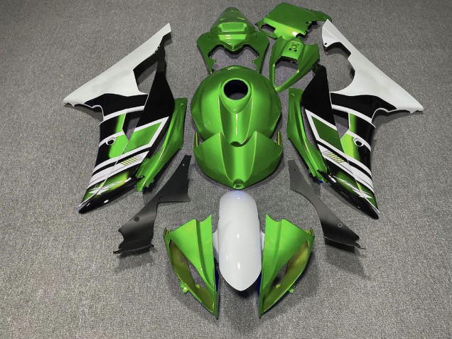 Stile Verde Bianco & Nero OEM 2008-2016 Yamaha R6 Carene Moto Stile Verde Bianco & Nero OEM 2008-2016 Yamaha R6 Carene Moto