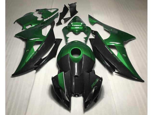 Stile Verde W Fibra Di Carbonio 2008-2016 Yamaha R6 Carene Moto Stile Verde W Fibra Di Carbonio 2008-2016 Yamaha R6 Carene Moto