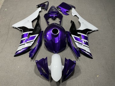 Stile Viola Bianco & Nero OEM 2008-2016 Yamaha R6 Carene Moto