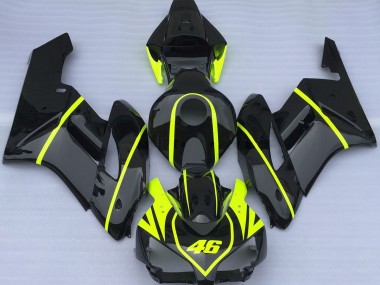 Tout Noir Et Haute Visibilité 46 2004-2005 Honda CBR1000RR Carene Moto