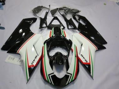 Tricolore Nero 2007-2014 Ducati 848 1098 1198 Carene Moto