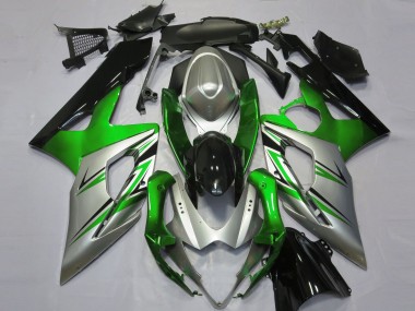 Verde Argento & Nero 2005-2006 Suzuki GSXR 1000 Carene Moto