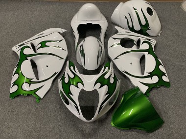 Verde & Bianco 1997-2007 Suzuki GSXR 1300 Carene Moto