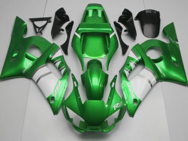 Verde & Bianco 1998-2002 Yamaha R6 Carene Moto