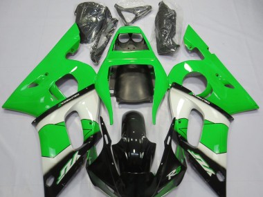Verde Bianco & Nero 1998-2002 Yamaha R6 Carene Moto