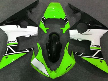 Verde Bianco & Nero 2003-2004 Yamaha R6 Carene Moto