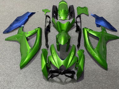 Verde & Blu 2008-2010 Suzuki GSXR 600-750 Carene Moto