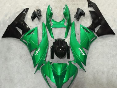 Verde Brillante Brillante 2009-2012 Kawasaki ZX6R Carene Moto