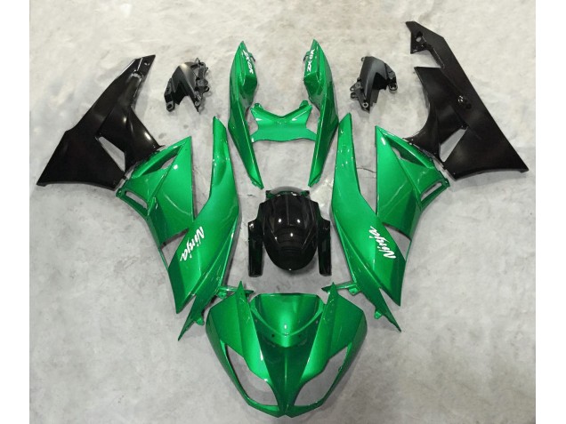 Verde Brillante Brillante 2009-2012 Kawasaki ZX6R Carene Moto Verde Brillante Brillante 2009-2012 Kawasaki ZX6R Carene Moto