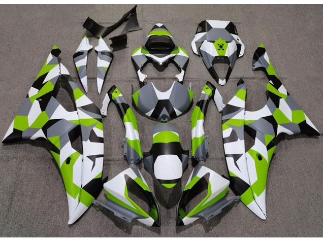 Verde Chiaro Camo Tinta Unita 2008-2016 Yamaha R6 Carene Moto Verde Chiaro Camo Tinta Unita 2008-2016 Yamaha R6 Carene Moto