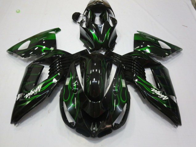 Verde Fiamma 2006-2011 Kawasaki ZX14R Carene Moto Verde Fiamma 2006-2011 Kawasaki ZX14R Carene Moto