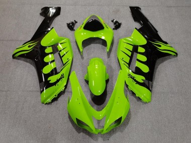 Verde Fiamma 2007-2008 Kawasaki ZX6R Carene Moto