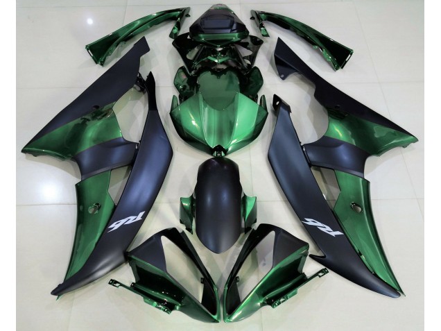 Verde Foresta & Nero Opaco 2008-2016 Yamaha R6 Carene Moto Verde Foresta & Nero Opaco 2008-2016 Yamaha R6 Carene Moto
