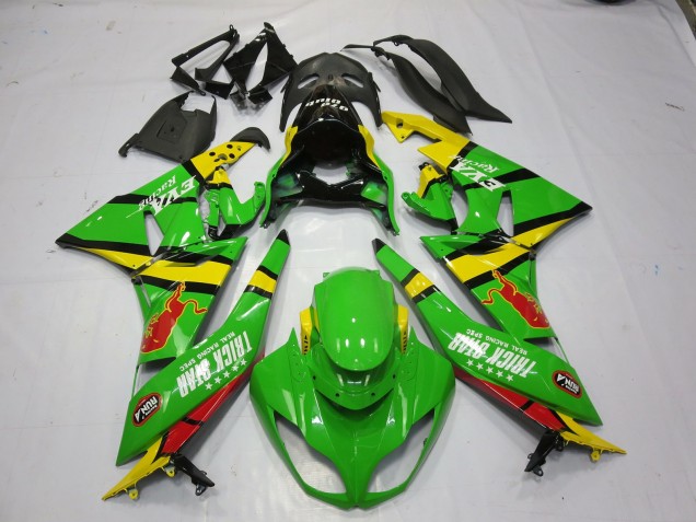 Verde Giallo 2009-2012 Kawasaki ZX6R Carene Moto Verde Giallo 2009-2012 Kawasaki ZX6R Carene Moto