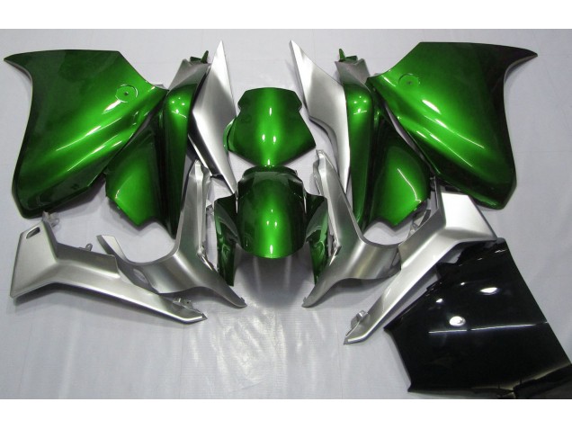 Verde Intenso & Argento 2010-2013 Honda VFR1200 Carene Moto Verde Intenso & Argento 2010-2013 Honda VFR1200 Carene Moto