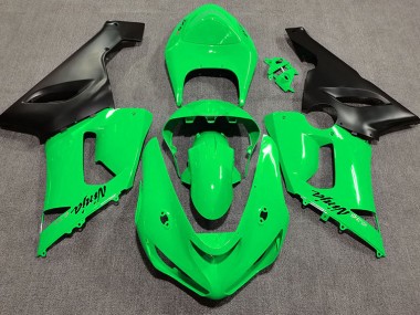 Verde Lucido 2005-2006 Kawasaki ZX6R Carene Moto