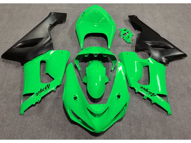 Verde Lucido 2005-2006 Kawasaki ZX6R Carene Moto Verde Lucido 2005-2006 Kawasaki ZX6R Carene Moto