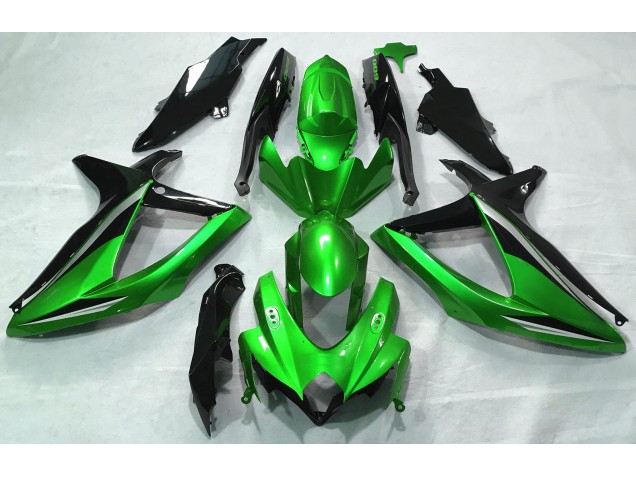 Verde Lucido 2008-2010 Suzuki GSXR 600-750 Carene Moto Verde Lucido 2008-2010 Suzuki GSXR 600-750 Carene Moto