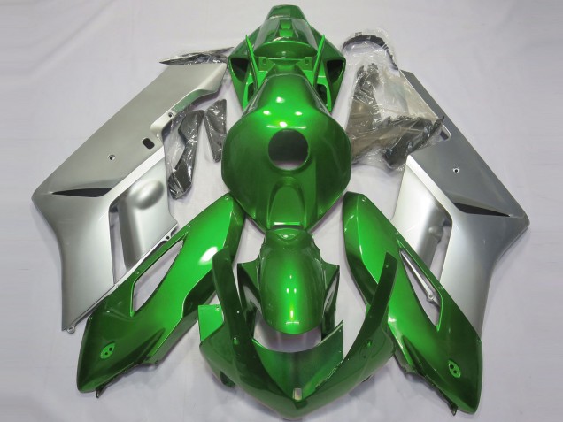 Verde Lucido & Argento 2004-2005 Honda CBR1000RR Carene Moto Verde Lucido & Argento 2004-2005 Honda CBR1000RR Carene Moto
