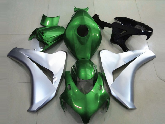 Verde Lucido & Argento 2008-2011 Honda CBR1000RR Carene Moto Verde Lucido & Argento 2008-2011 Honda CBR1000RR Carene Moto
